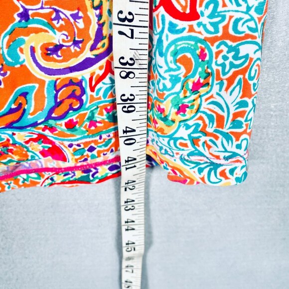 Lauren Ralph Lauren Dress Womens M Pink Paisley Faux Wrap Midi Resort - Picture 10 of 11